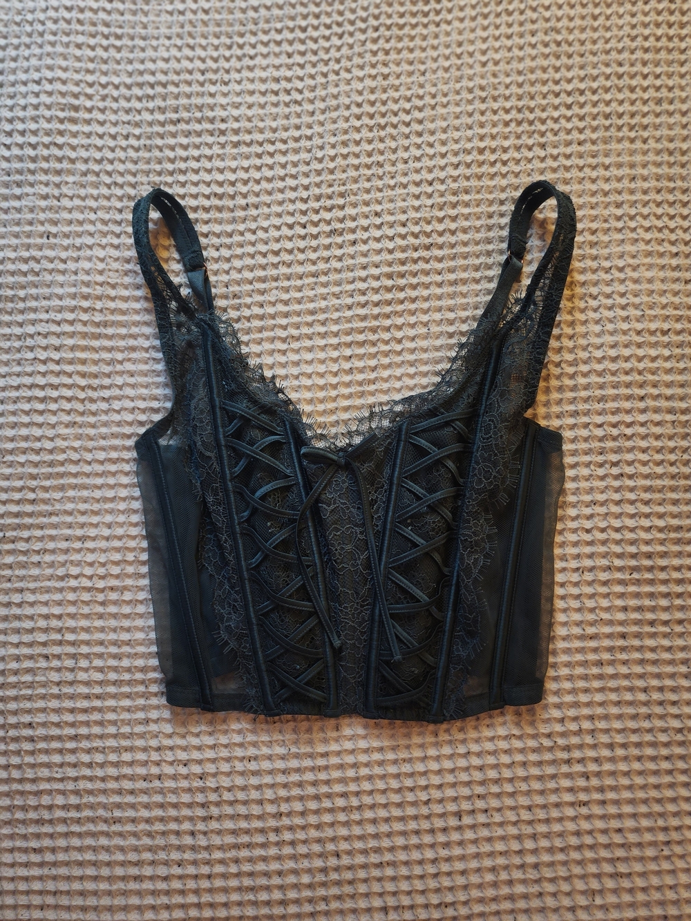 Victoria's Secret Green Lace Corset Bralette Top